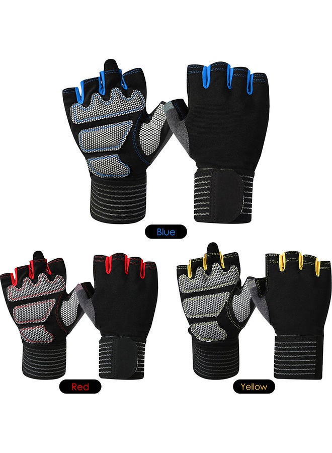 Short Full Wrist Protection Half Finger Gloves