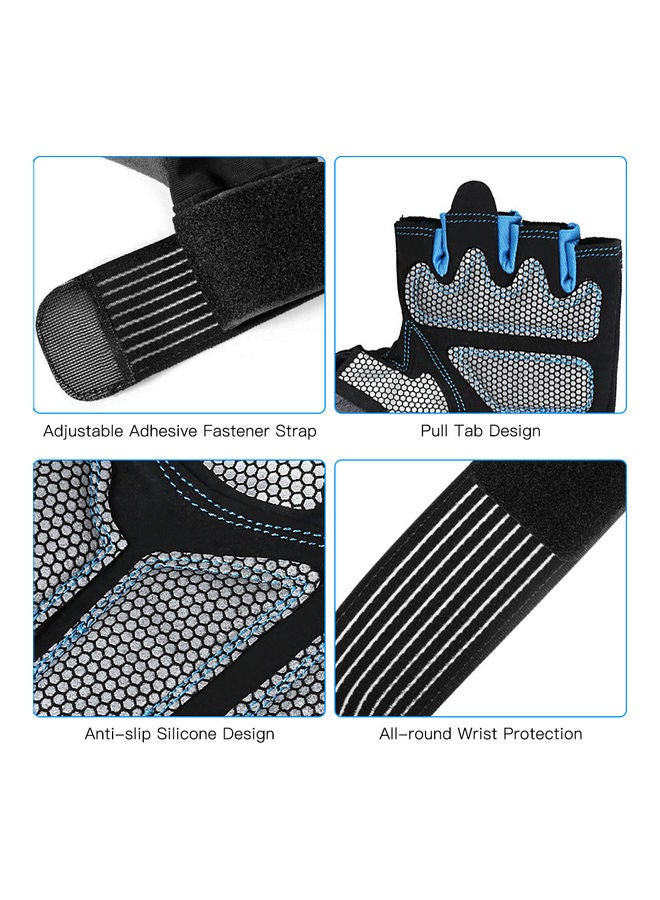 Short Full Wrist Protection Half Finger Gloves