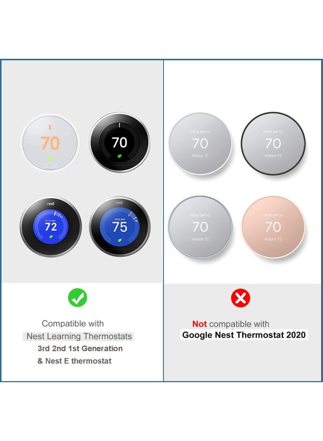 Metal Nest Learning Thermostat Wall Plate Compatible With Nest Learning Thermostat 3Rd 2Nd 1St Generation Silver Wall Plate Only And2020 Nest Thermostat Can T Be Used