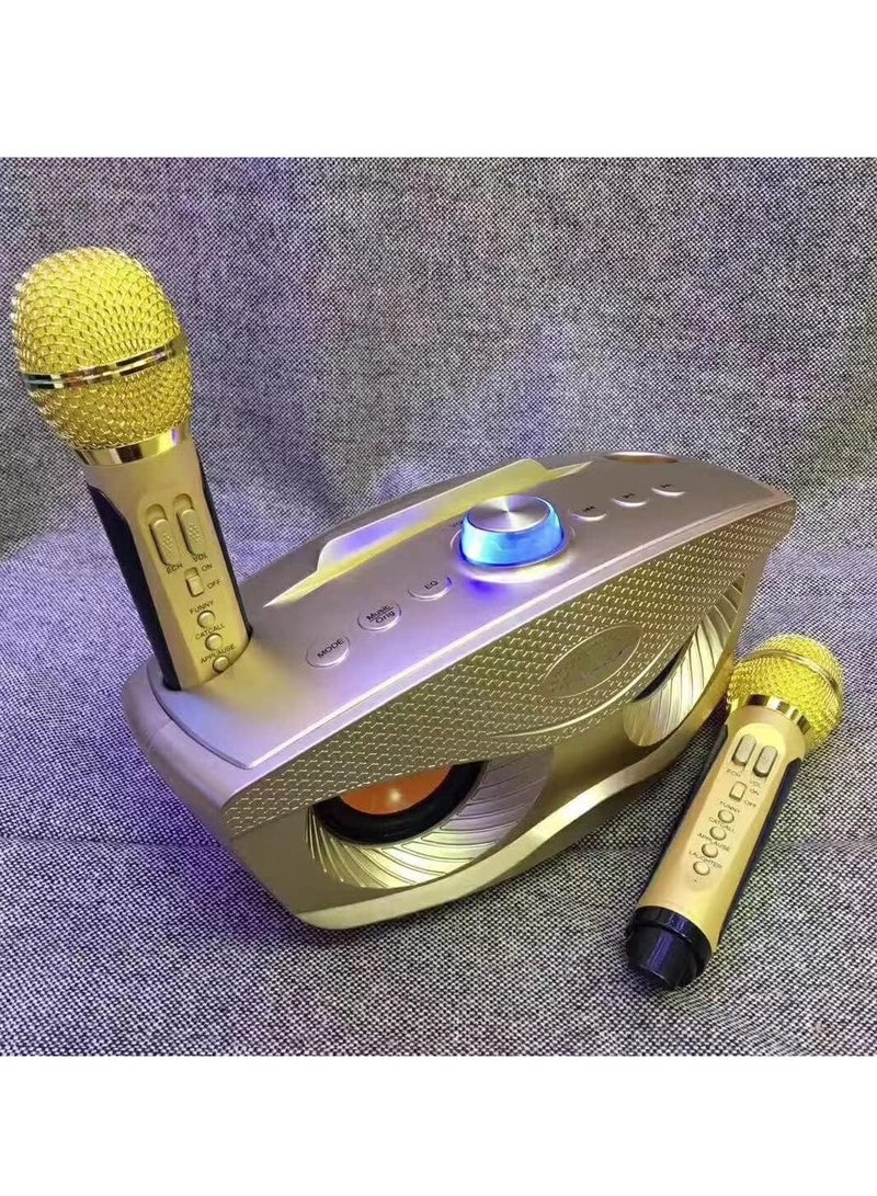 SD306 Plus Portable Karaoke Machine: Bluetooth Speaker with Mixer System and 2 Mics for Parties, Church, and More