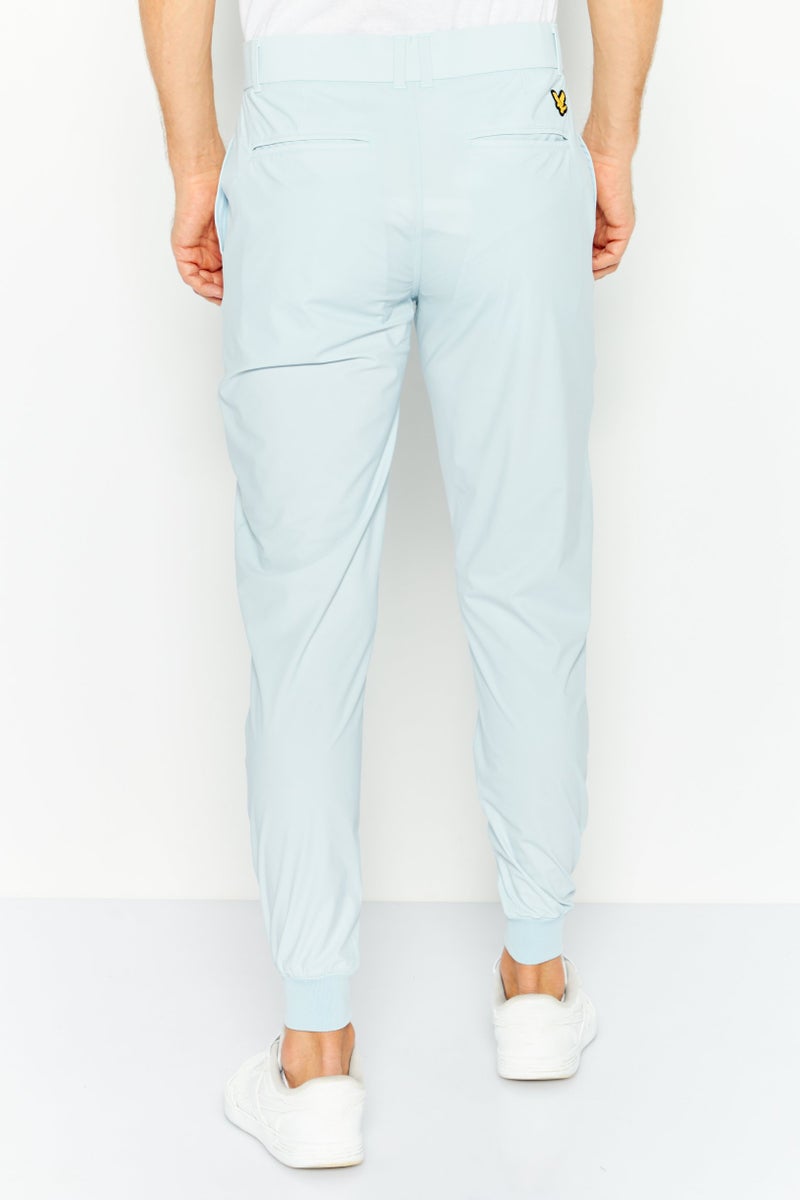 Men Regular Fit Solid Jogger Pants, Sky Blue