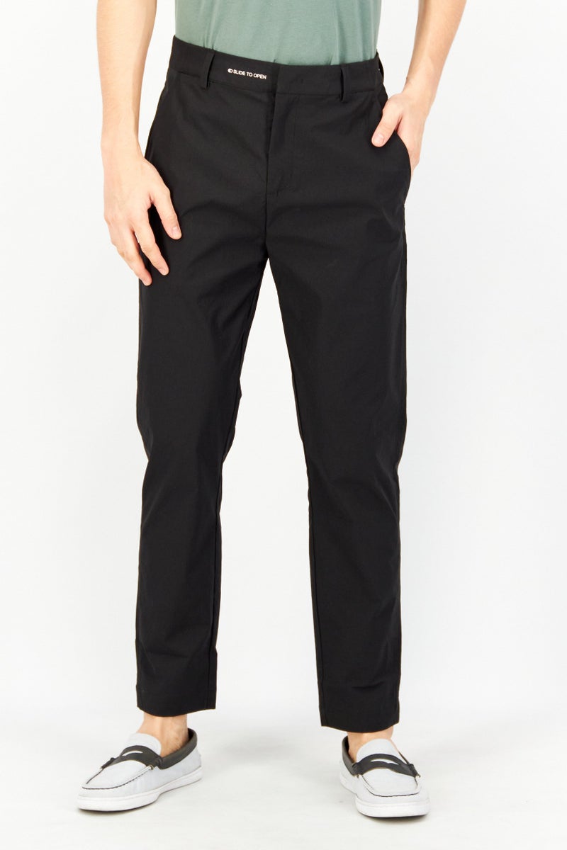 Men Tony Fit Solid Chino Pants, Black