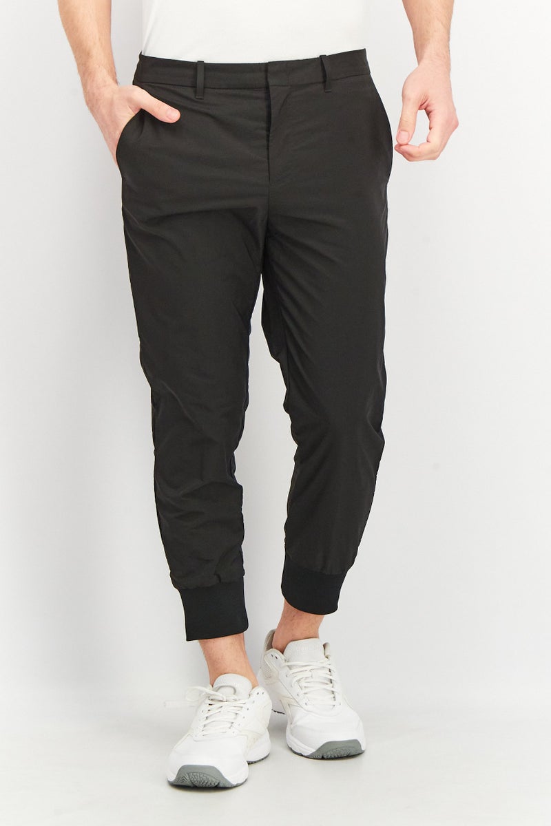 Men Luke Fit Solid Jogger Pants, Black