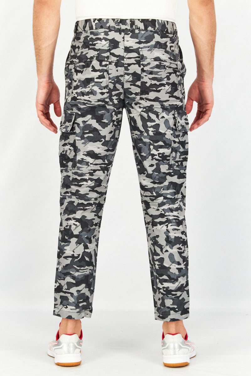 Men Luke Fit Camouflage Cargo Pants, Black