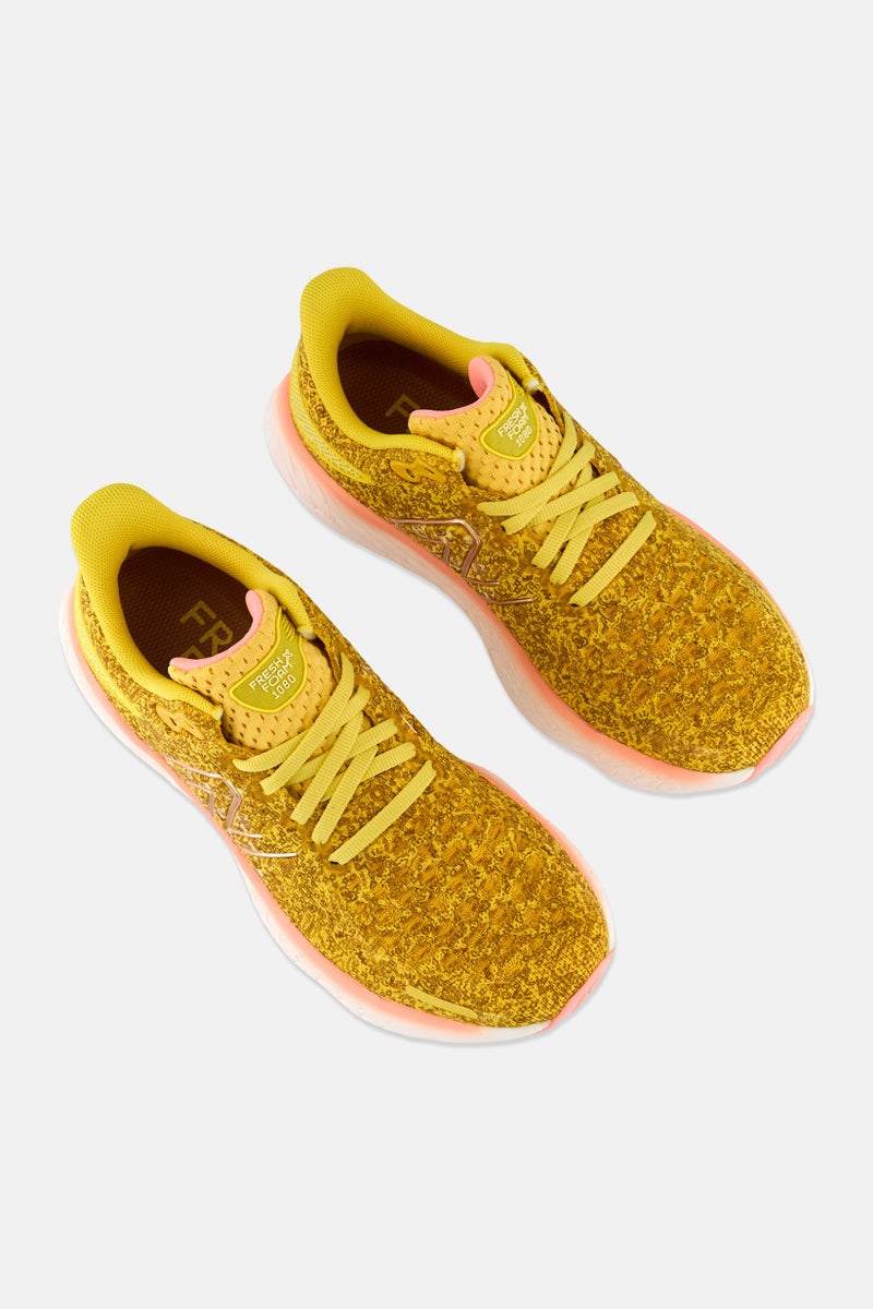 Women W108012HB Standard Lace Up Running Shoes, Mustard Combo