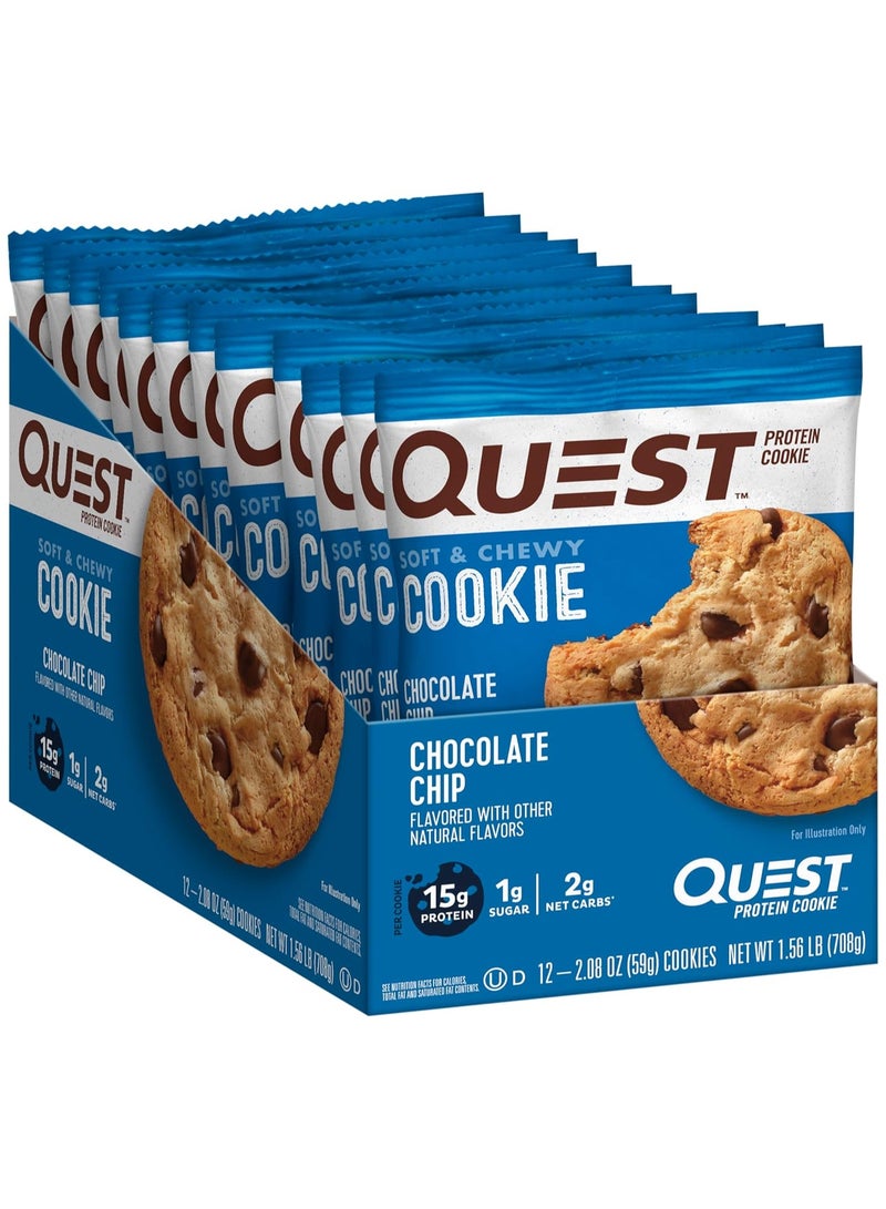 Protein Cookie Chocolate Chip High Protein Low Carb 59 G Pack Of 12