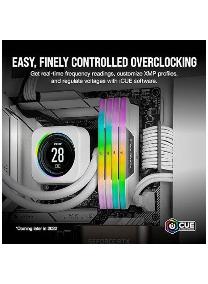VENGEANCE RGB DDR5 RAM 32GB (2x16GB) 6000MHz CL36 Intel XMP ICUE Compatible Computer Memory (CMH32GX5M2E6000C36W) 32GBmm