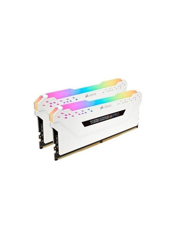 Vengeance RGB Pro 32GB (2x16GB) DDR4 3200 (PC4-25600) C16 Desktop memory – White (CMW32GX4M2E3200C16W)