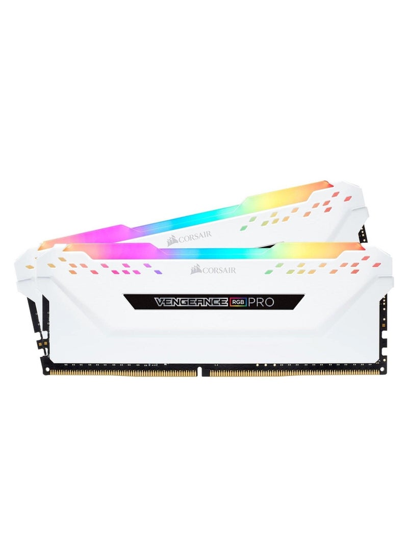Vengeance RGB Pro 32GB (2x16GB) DDR4 3200 (PC4-25600) C16 Desktop memory – White (CMW32GX4M2E3200C16W)