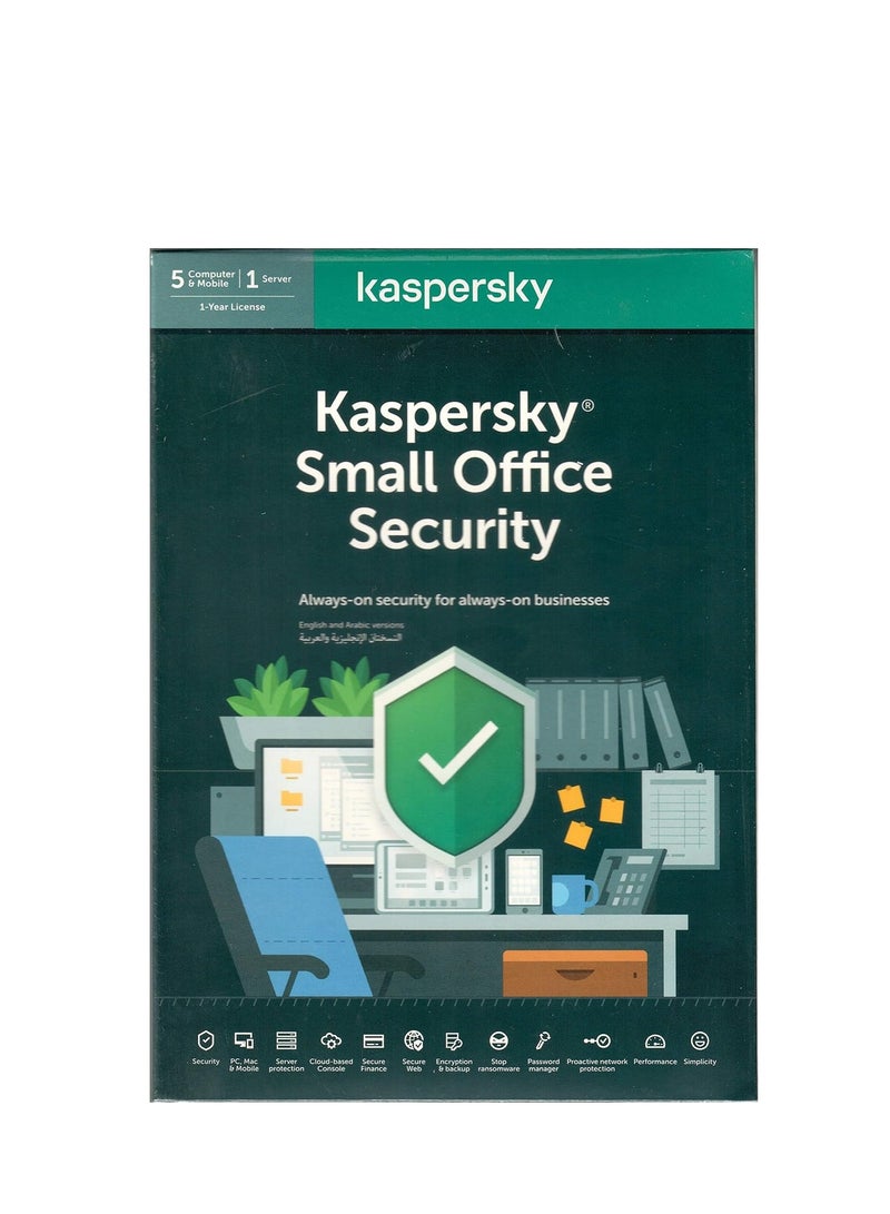 Kaspersky Small Office Security | 5 Computer, 5 Mobile, 1 Server For 1 Year