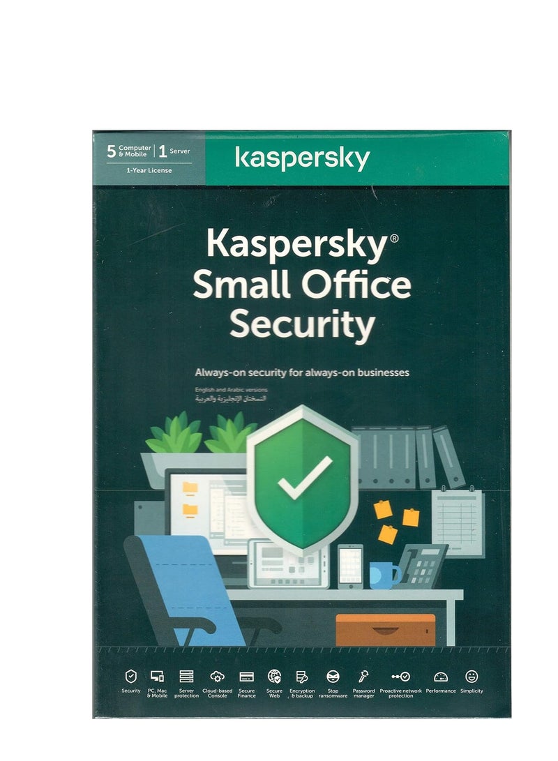 Kaspersky Small Office Security | 5 Computer, 5 Mobile, 1 Server For 1 Year