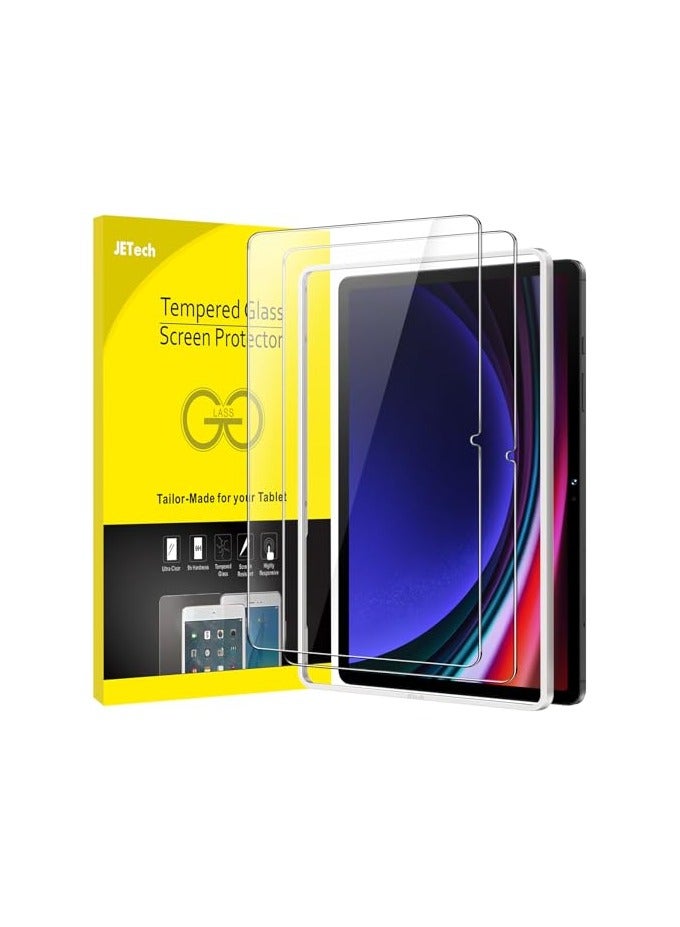 Screen Protector for Samsung Galaxy Tab S9 11-Inch and Galaxy Tab S9 FE 10.9-Inch, with Easy Installation Frame, Tempered Glass Film, HD Clear, 2-Pack