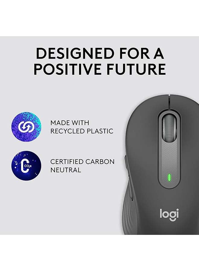 Signature M650 Wireless Mouse - For Small to Medium Sized Hands, 2-Year Battery, Silent Clicks, Customizable Side Buttons, Bluetooth, for PC/Mac/Multi-Device/Chromebook - Graphite