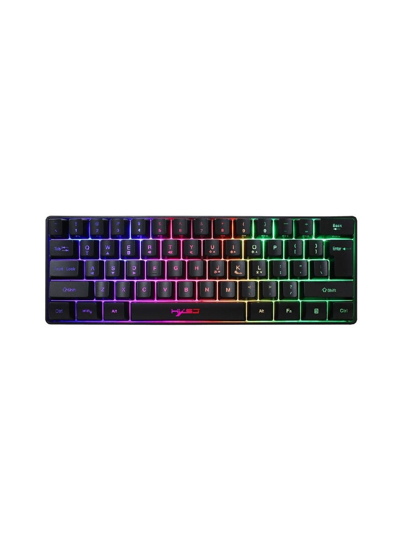 4-in-1 Gaming Keyboard Mouse Combo 61 Keys Rainbow Backlit Mechanical Keyboard RGB Backlit 7200 DPI Lightweight Gaming Mouse 3.5mm Gaming Stereo Headset For Pc Laptop Computer