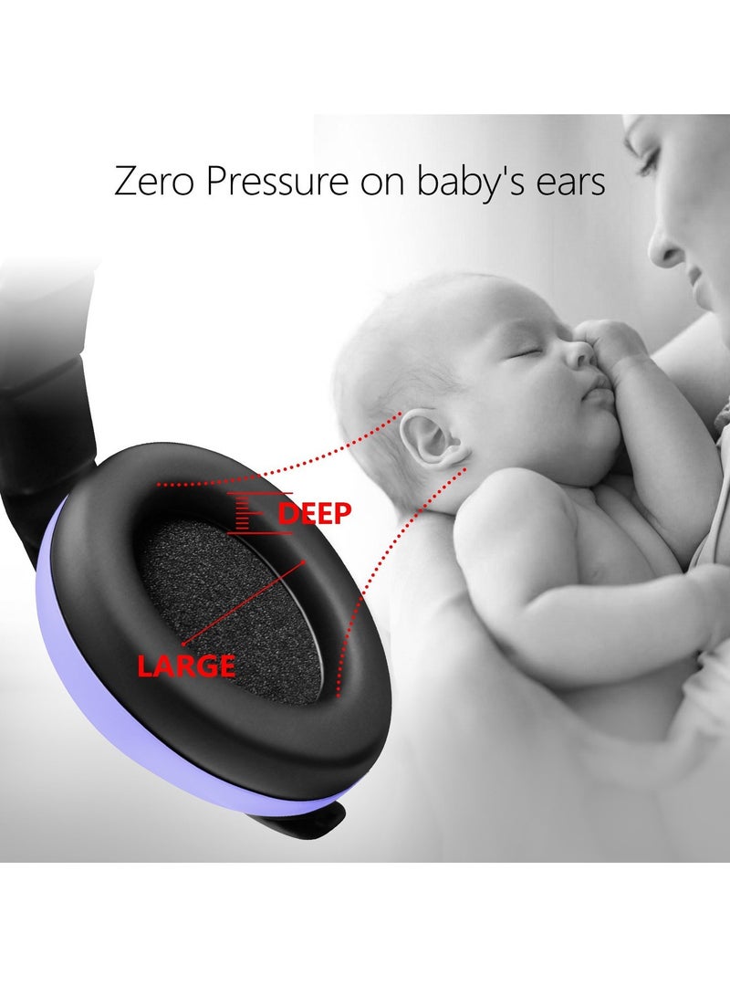 Noise Cancelling Headphones for Babies Aged 3 Months to 2 Years in Purple Color