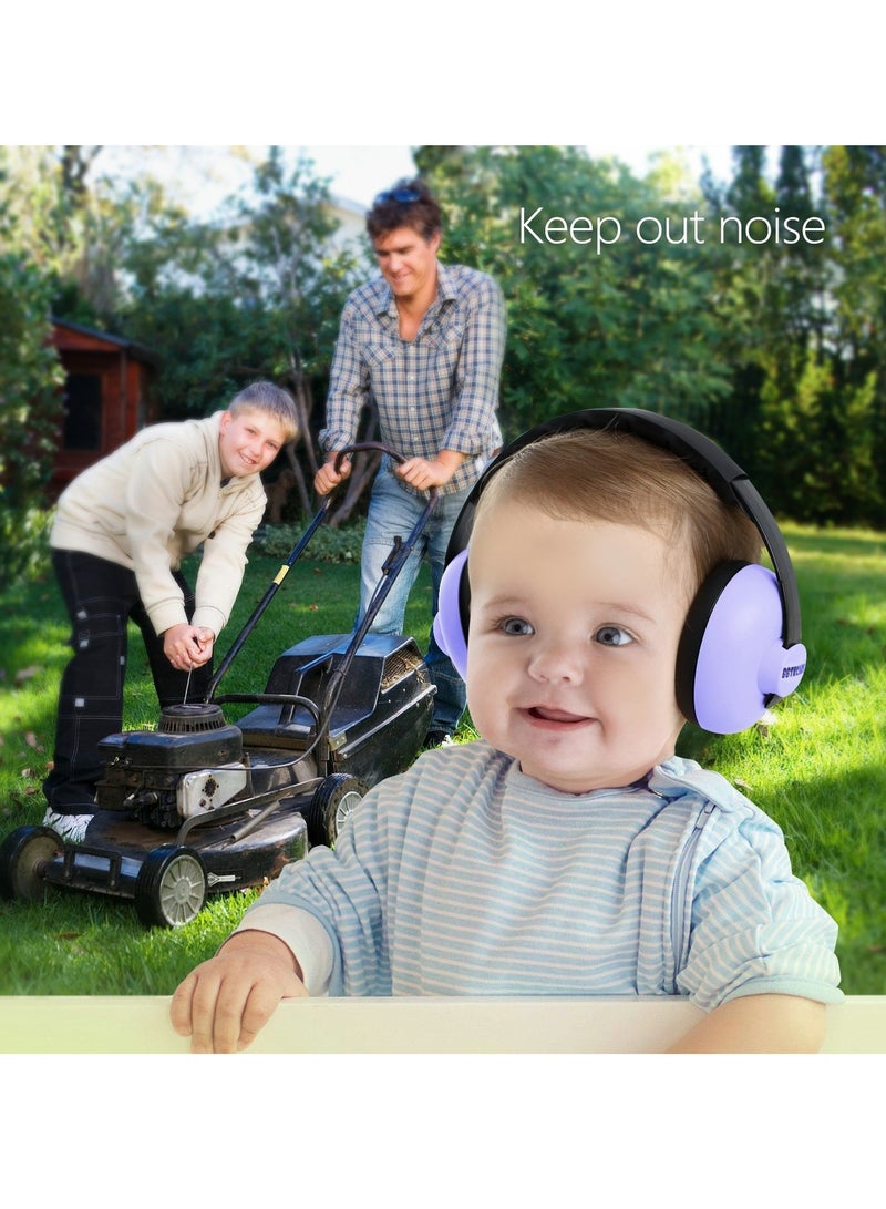 Noise Cancelling Headphones for Babies Aged 3 Months to 2 Years in Purple Color