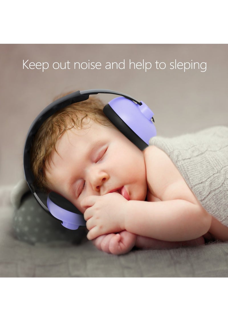 Noise Cancelling Headphones for Babies Aged 3 Months to 2 Years in Purple Color