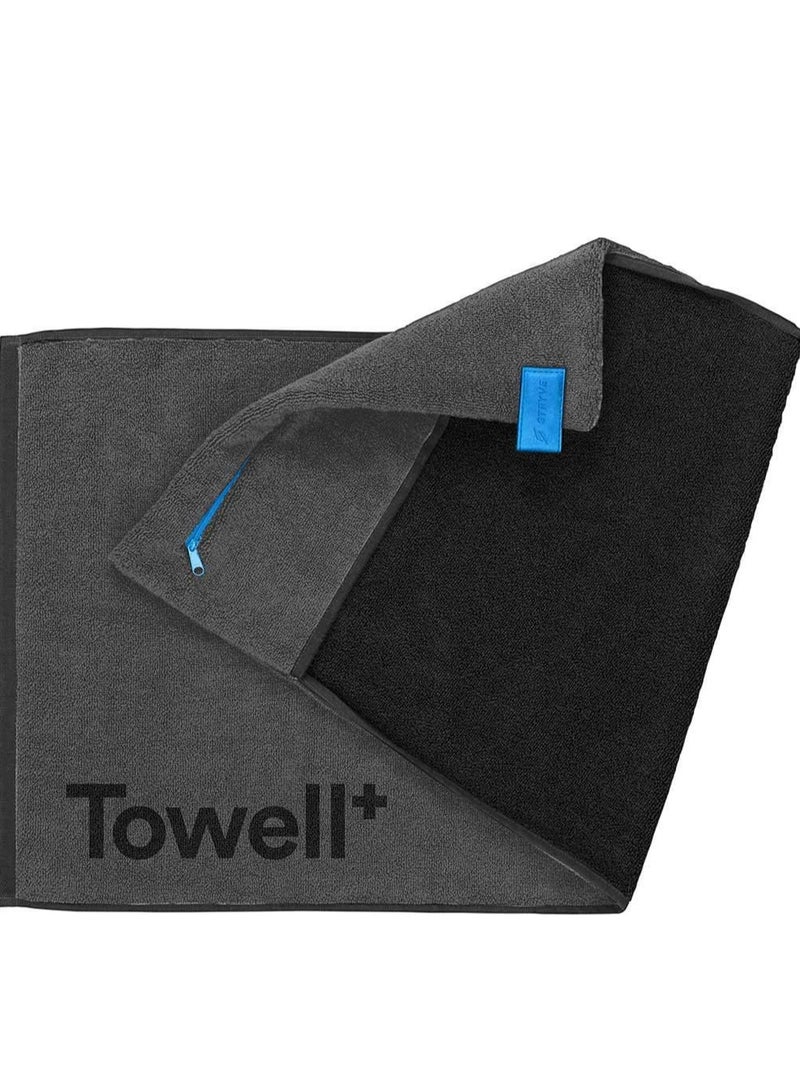 TOWELL + MICRO - IN MICROFIBRE IRON GREY 105cm x 42.5cm