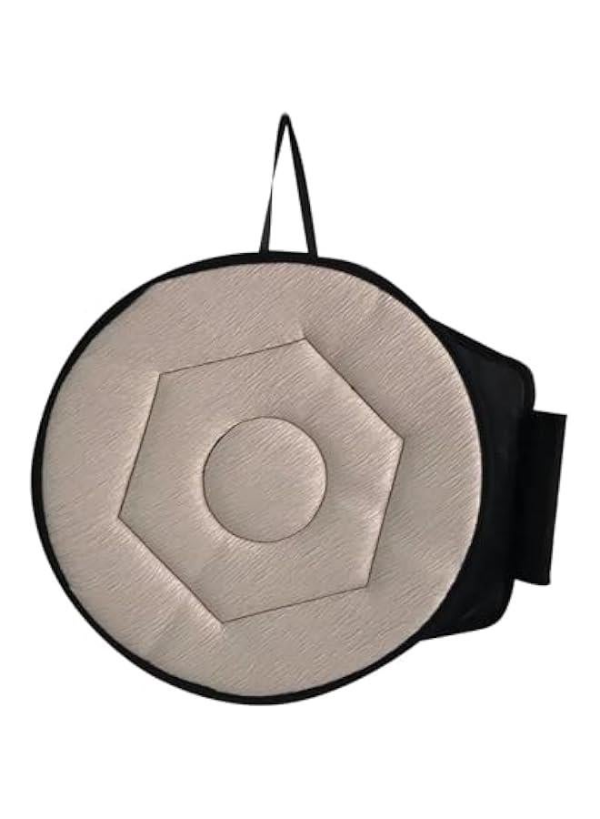 360 Degree Rotating Seat Cushion Portable Breathable Gift Chair Cushion Rotating Disc for Elderly Travel Home, Beige, 40cmx45cmx2cm