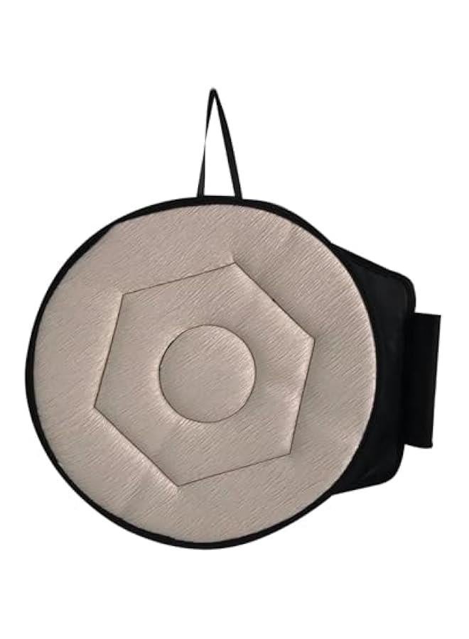 360 Degree Rotating Seat Cushion Portable Breathable Gift Chair Cushion Rotating Disc for Elderly Travel Home, Beige, 40cmx45cmx2cm