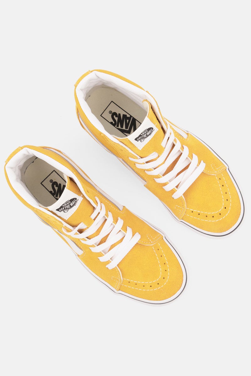 Men Lace Up Casual Shoes, Gold/White