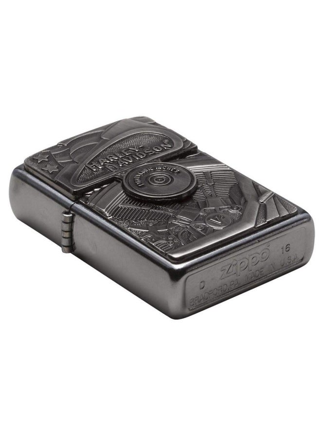 29266 207 Harley Davidson Motor Flag Lighter Brass