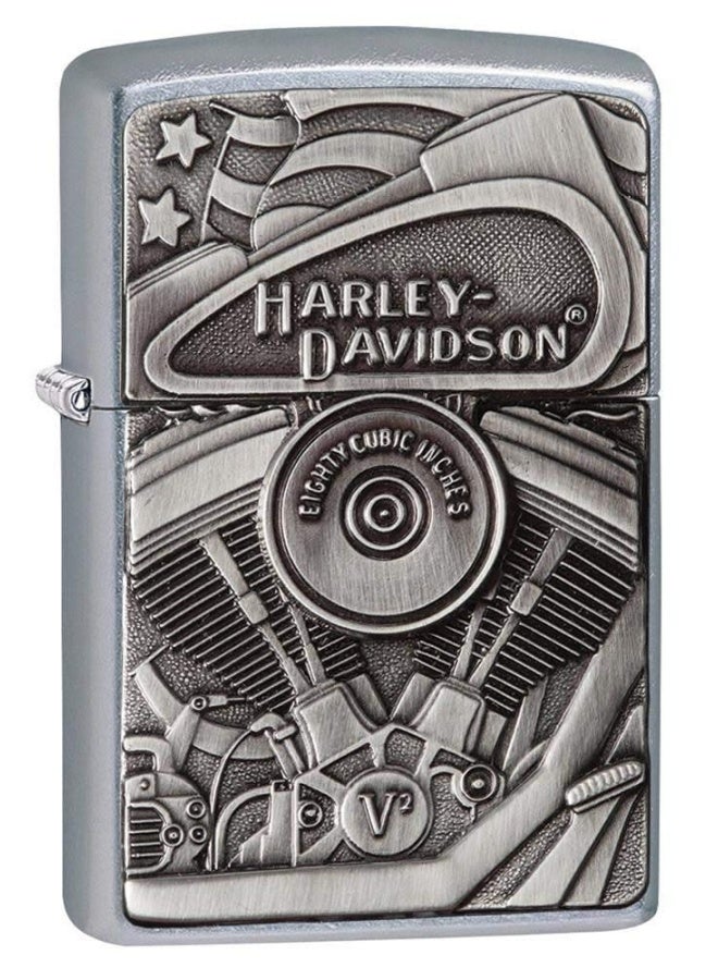29266 207 Harley Davidson Motor Flag Lighter Brass