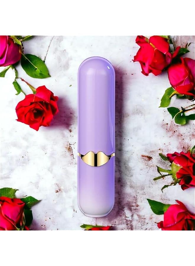 Creative Lipstick Lighter, Soft Flame Butane Lighter, Refillable and Adjustable Open Flame Lighter, Cool Portable Windproof Lighter, Unique Birthday Gift for Ladies and Girlfriends(No Gas)-Purple