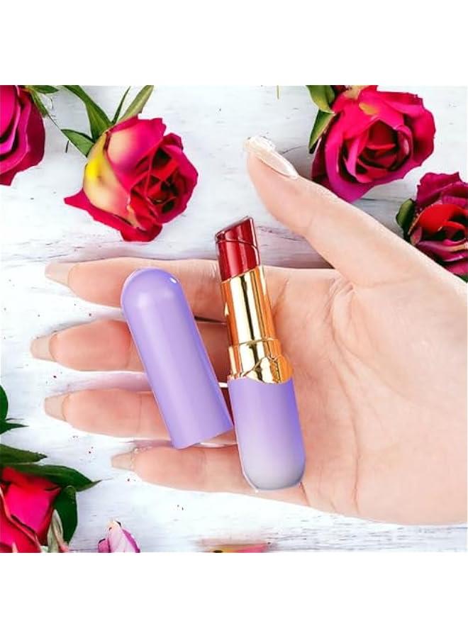 Creative Lipstick Lighter, Soft Flame Butane Lighter, Refillable and Adjustable Open Flame Lighter, Cool Portable Windproof Lighter, Unique Birthday Gift for Ladies and Girlfriends(No Gas)-Purple