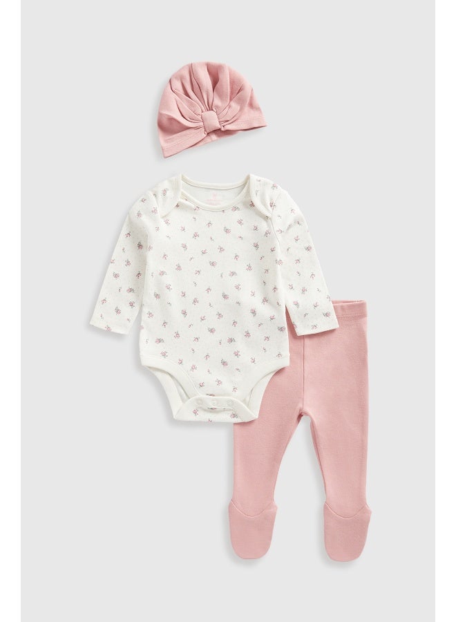 Rosebud 3-Piece Outfit Set