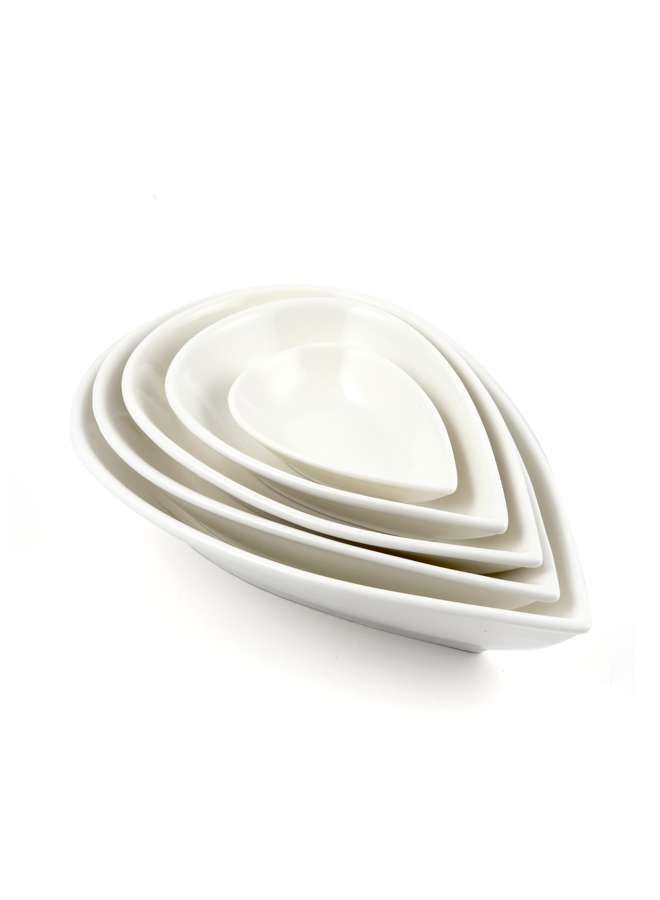 Ivory Porcelain Drop Soup Plate 5 Inch