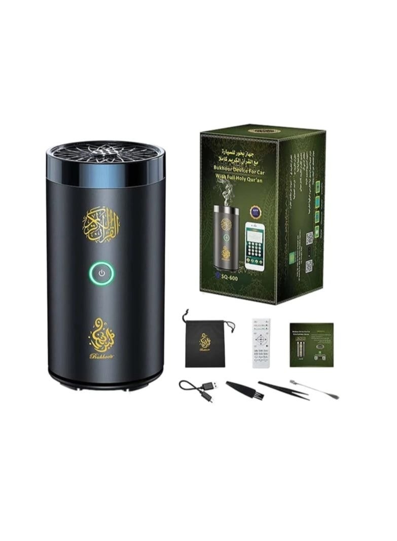 New Style Type-C Power Incense Burner Bukhoor With Quran Speaker And Bluetooth Speaker Black