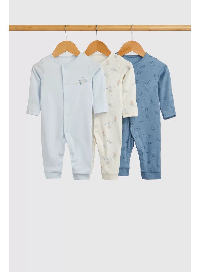 My First Dinosaur Footless Sleepsuits - 3 Pack