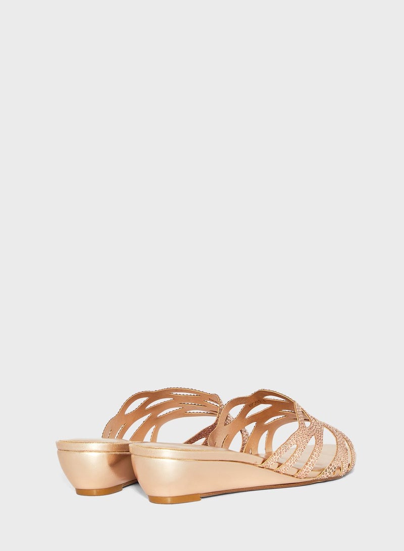 Comforatable Stylish Dress Sandals Rose Gold