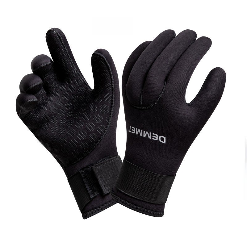 3/5MM Unisex Diving Gloves Anti-Slip ResistantBlack 5MM Black 5MM