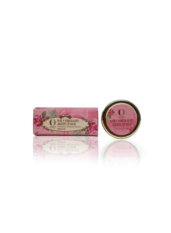 Ayurveda Rose & Pomegranate Jaggery Lip Balm Moisturise Softens & Repairs 6Gm