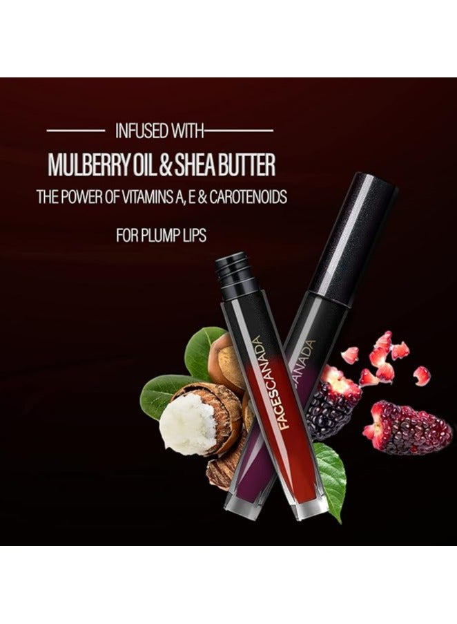FACES CANADA Comfy Silk Liquid Lipstick Infused With Nourishing Mulberry Oil & Shea Butter, Longwear Transfer Proof Highly Pigmented Lip Color With Smooth Texture, Satin Matte Finish - Achiever Red 09