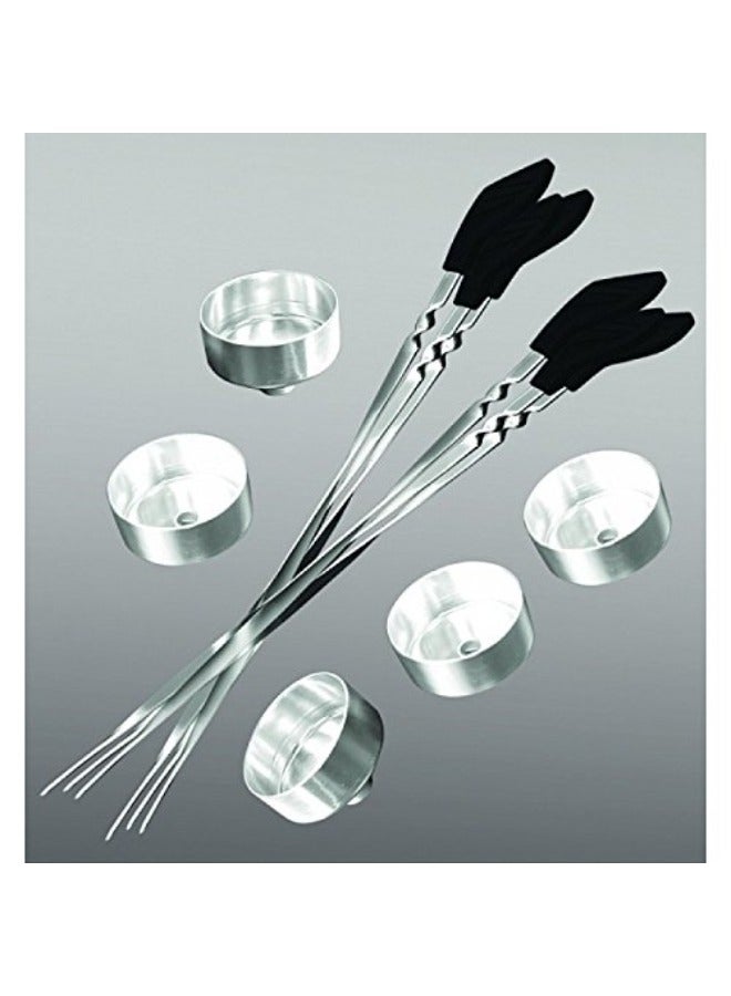 BBQ Electric Grill | 360° Rotating Oven | Automatic Timing | Stainless Steel | Smokeless Feature | 8 Long Skewers | High-Performance Heating | Easy Clean | Healthy Cooking | BBQ Burning Stove