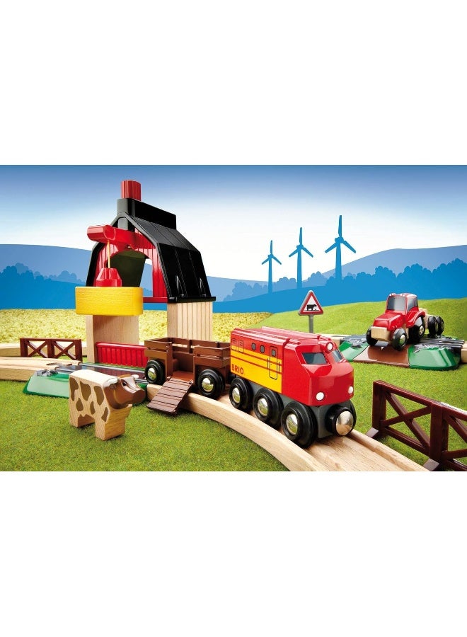 BRIO Farm Railway Set