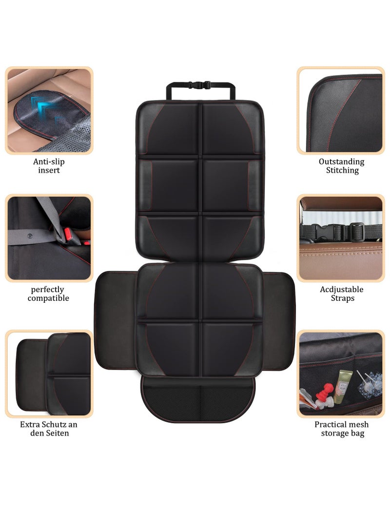 Large Car Seat Protector for Babies and Pets, Waterproof 600D Fabric, Thick Padding with Storage Pockets, Durable and Easy to Clean