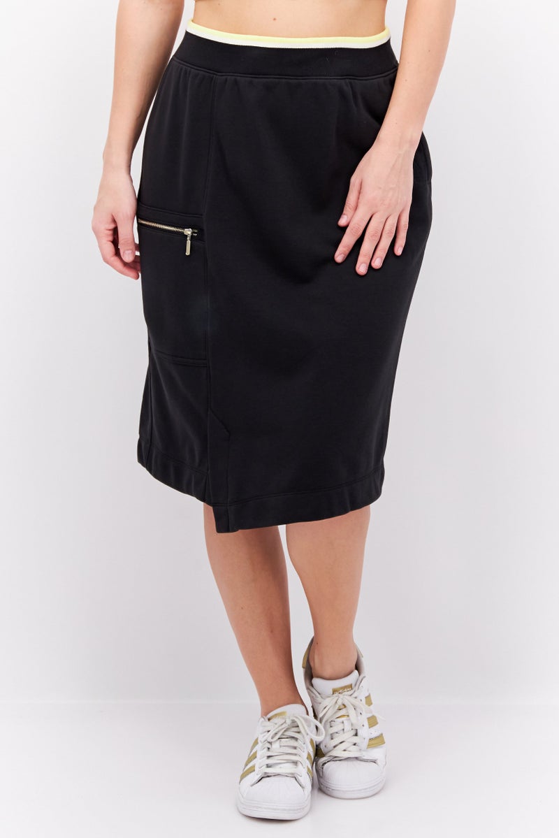 Women Sportswear Fit Embroidered Logo Outdoor Skirt, Black