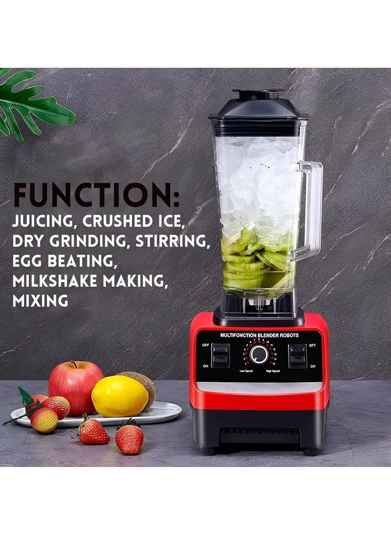 Blender Juicer Smoothie Maker, Heavy Duty Mixer Grinder Stainless Steel Blades, 2.5L Jar, 4500w, Ice Crushing, Nuts, Seeds. German Technology Ideal for Smoothies, Shakes, Purees, Grinding.