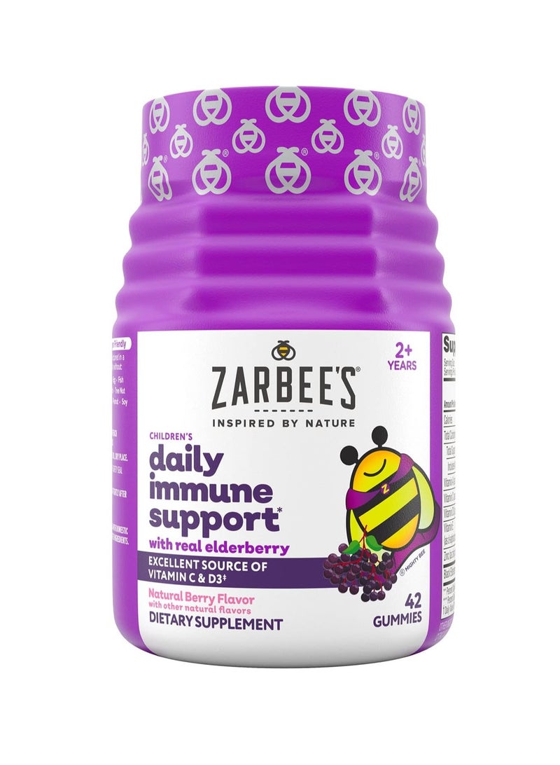 Children'S Daily Immune Support With Real Elderberry Natural Berry Flavor 42 Gummies