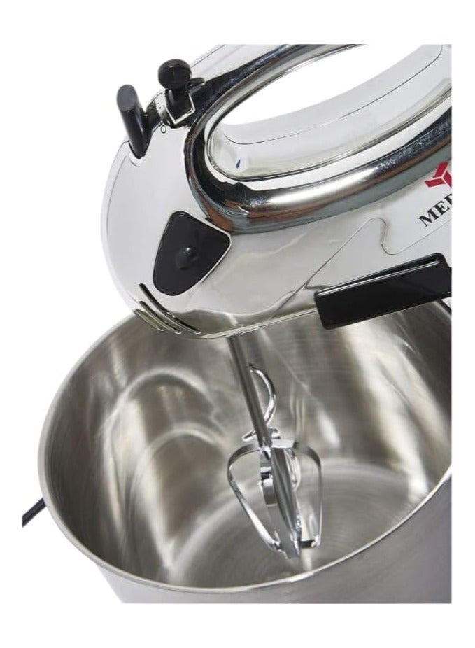 MEBASHI 7-Speed Stainless Steel Bowl Mixer with One-Touch Beater Ejection – 2L Capacity(BWM1602SS)(150W)