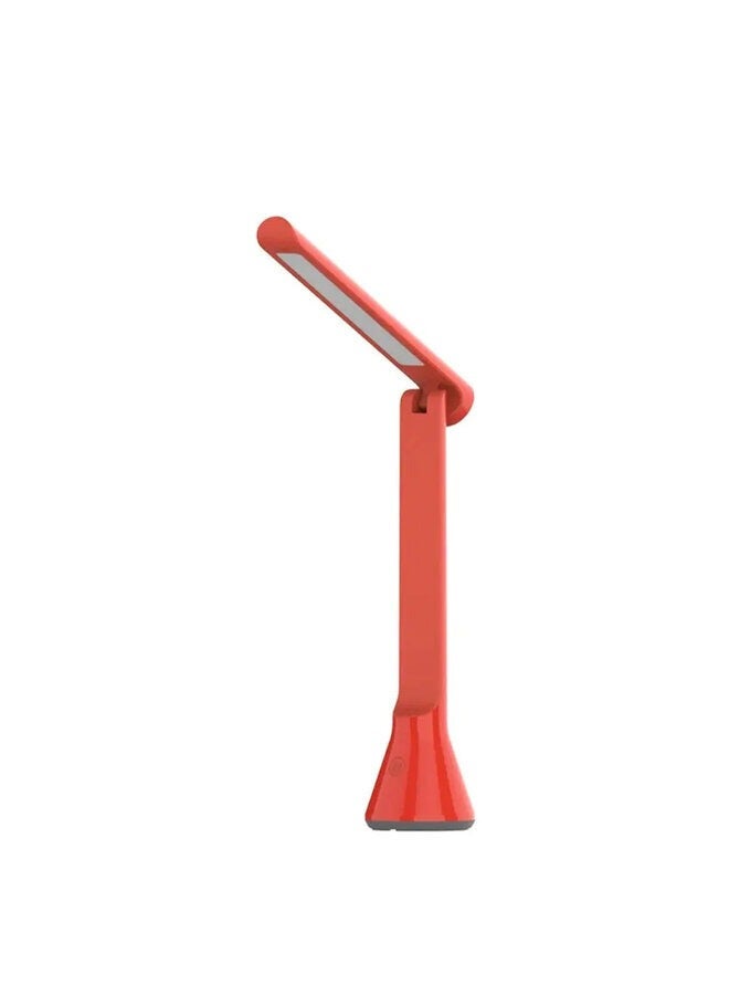 Portable USB Rechargeable Table Lamp, 3 Brightness Levels, 40 Hours Battery Life, Red