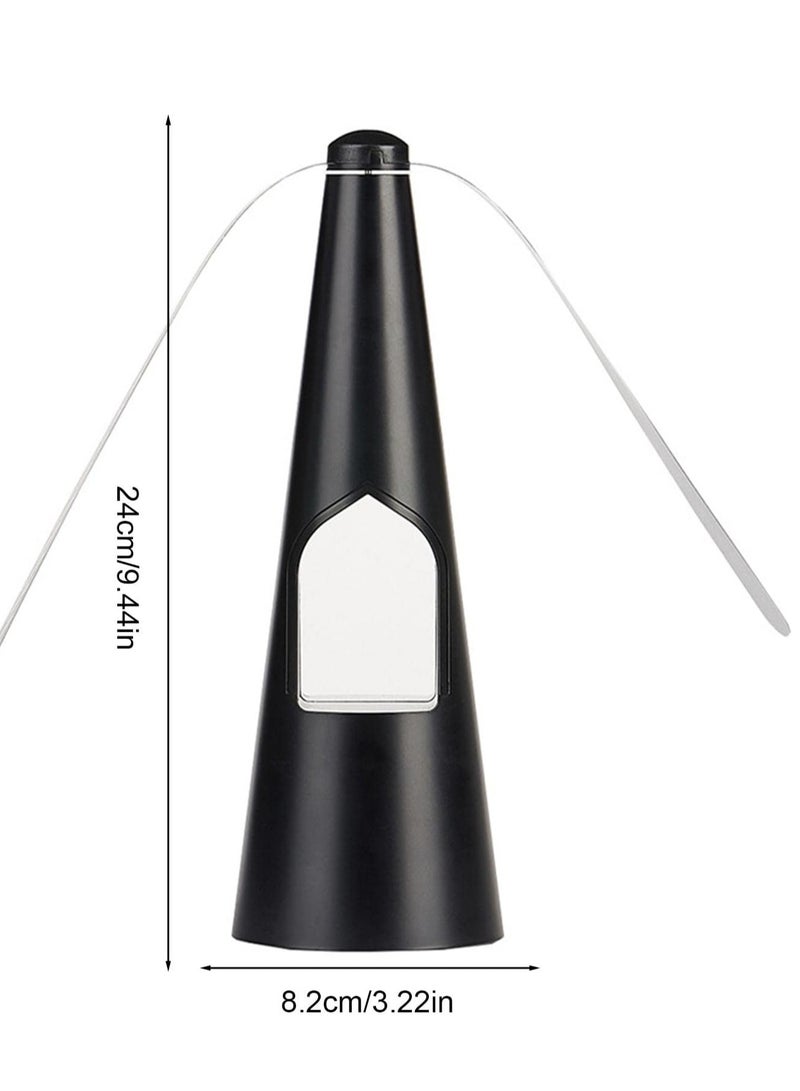 Fly Fans for Tables Fans for Outdoor Table and Tabletop Fans with LED Tea Lights for Decorations Lightweight Odor Free Fly Repellent Fan Keep Flies Away from Your Food Enjoy Outdoor Meal Black
