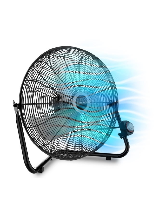 Lasko 20 High Velocity Commercial Grade Quickmount Converts From Floor Wall Mount Fan Ideal For Garages Basements Gyms 2264Qm 7 X 22 X 22 Inches Black Silver