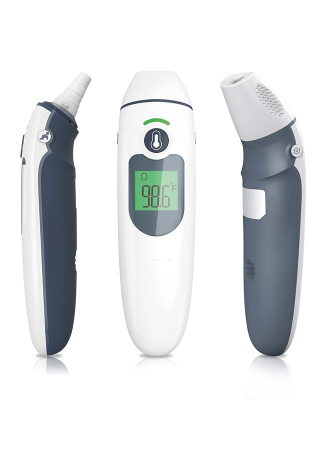 FDA TUV Certified Infrared Forehead & Ear Thermometer, Dual-Use Digital Thermometer for Home and Pets, Baby Temperature Monitor