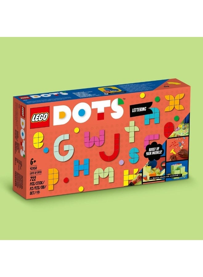 LEGO DOTS Lots of DOTS – Lettering 41950 DIY Craft Decoration Kit (722 Pieces)