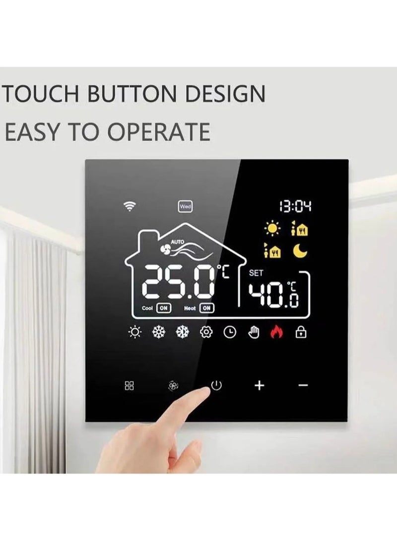 Tuya WiFi Indoor Central Air Conditioning Thermostat Floor Heating All-in-One Temperature Regulator Digital Display Intelligent Thermostat Mobile phone APP Control